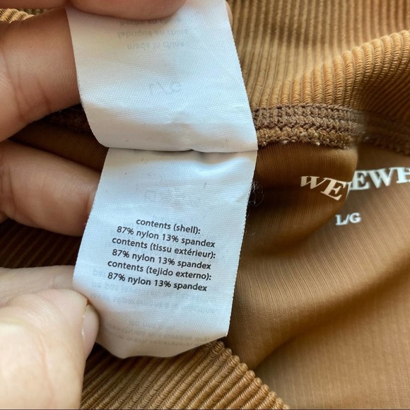 WeWoreWhat High Rise Ribbed Legging Brown Size Large - Picture 7 of 7